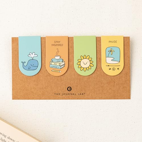 Image of Set of 4 Magnetic Bookmarks | Magnetic Page Markers| Magnetic Page Clips | Ideal Gift for Book Lover or Planner Enthusiast by The Journal Lab