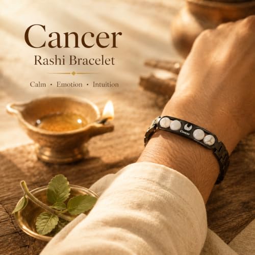Image of Gratify Birth Crystal Metal Rashi Bracelet for Men & Women | Natural Gemstone Bracelet | Adjustable Spiritual Crystal Bracelet | Includes Authenticity Certificate | Gift for Astrology Lovers
