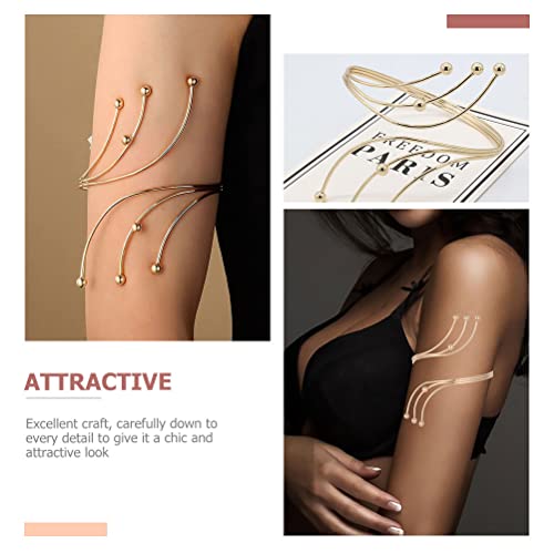 LUOZZY 2 peças Braçadeiras de braço superior com punho para decoração requintada de braço punhos abe