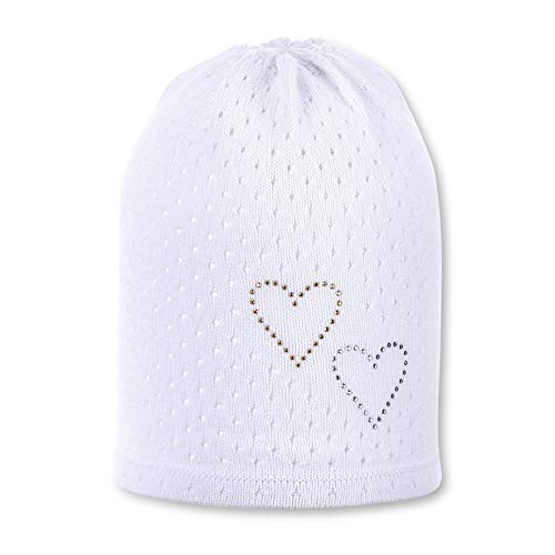 Sterntaler Strickmütze für Mädchen mit Herz-Motiven aus...