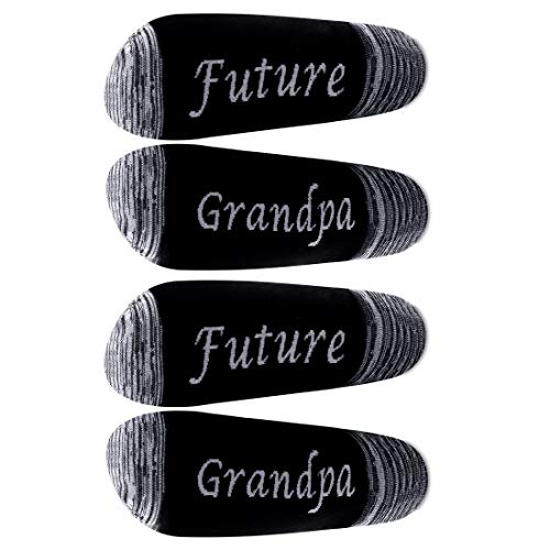LEVLO New Grandma Grandpa Gift Future Grandpa Grandma Cotton Socks Pregnancy Announcement Socks for Grandma Grandpa To Be