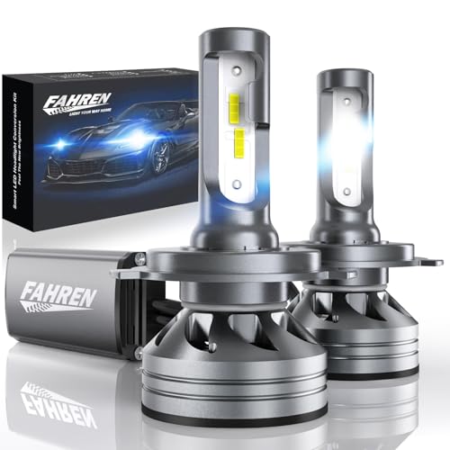 FAHREN H4 Fog Lights 26000LM Super Bright 9003 Fog Bulbs with 15000RPM Cooling Fan, 360° Ajustable Plug & Play Bulbs, IP68 Waterproof Pack of 2