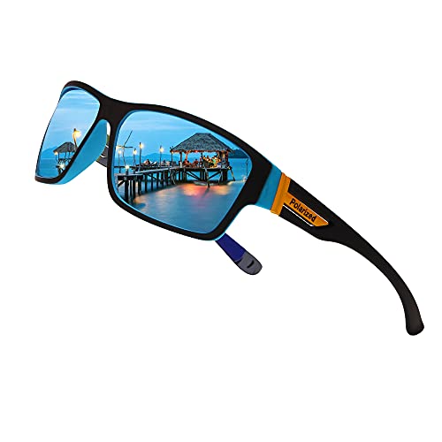 Long Keeper Sportowe okulary przeciwsłoneczne z polaryzacją dla mężczyzn i kobiet, okulary sportowe, okulary rowerowe, szkło lustrzane z ochroną UV 400, do jazdy samochodem, golfa, biegania, m