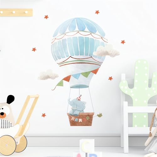 Vinilo Decorativo Infantil Elefante Globo - 62x74 cm miniatura 4