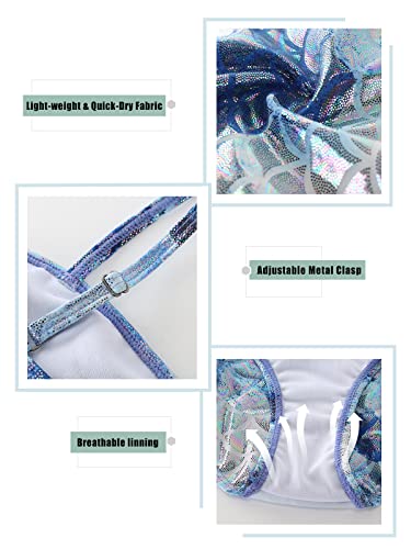 Image of Girls One Piece Swimsuits Mermaid Bathing Suits Summer Swimsuit 2-14 Years