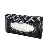 Caja de Pañuelos de Coche de Cuero PU,Blanco