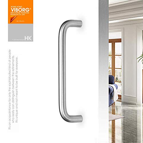 VIBORG 10 Pieces Solid SUS304 Stainless Steel Modern Kitchen Cabinet Cupboard Door Handles Pull Wardrobe Vanity Dresser Drawer Handle Pulls Satini Nickel Brushed (10 - Image 2