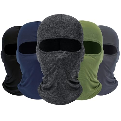 Image of ROXUN Balaclava Ski Mask, 5 Pack Neck Gaiter Motorcycle Summer Cooling | UV Protection Shiesty, Windproof Scarf for Men /Women, Face Mask, Versatile Use