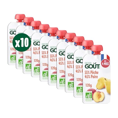 Purée De Fruits À Boire Bébé Dès Poire Sans Sucres Ajoutés Bio Good Gout La Gourde De - vue 2