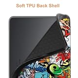 Vakarey Etui na tablet Lenovo M11 z uchwytem na długopisy, ultra cienkie inteligentne etui na tablet Lenovo Tab M11, graffiti