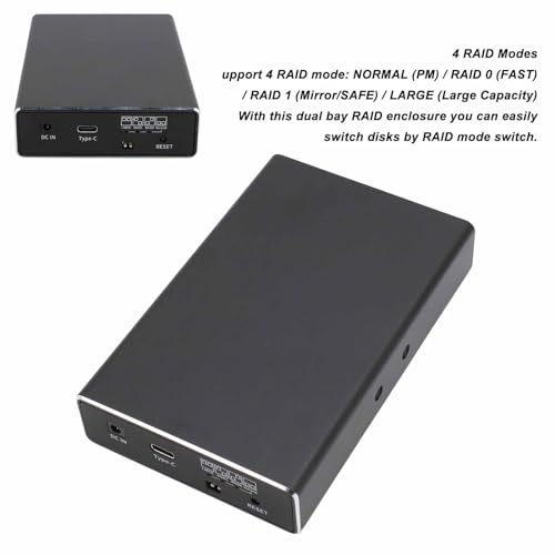 Caja externa para discos SATA 2.5" con RAID USB 3.1 miniatura 4