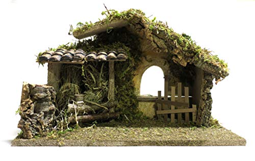 Bertoni Cabane Vide en Bois avec clôture, Multicolore, Taille Unique