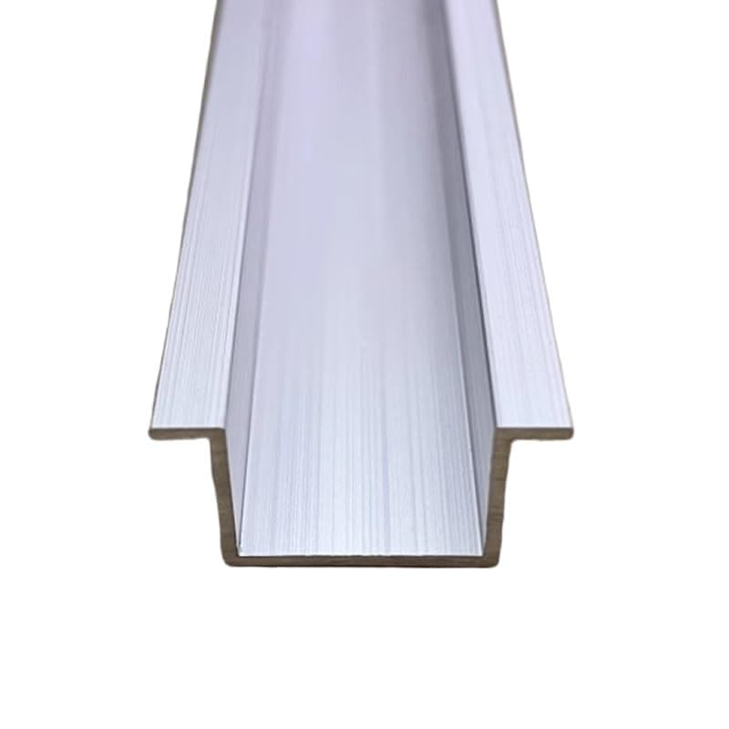 Perfil de canal en U de aluminio, 13 x 50 mm de ancho, 500 mm de largo, 2 piezas, ranura versátil de aluminio para proyectos de bricolaje, construcción y mejoras del hogar