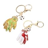 STOBAZA 2 piezas Llavero Guante Portero Fútbol Deportivo Colgante Decorativo para Llaves y Bolso Regalo para Aficionados al Soccer
