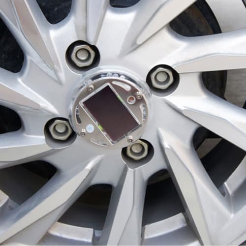 Luces de tapacubos solares led evitan accidentes en la oscuridad 3
