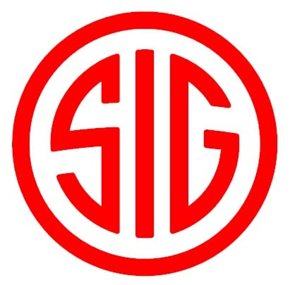 Image of SIG Decal - (4 X 4 RED) - Vinyl Car Bumper Sticker, Gun, Truck, Window, Motorcycle, Helmet, Bumper, Laptop