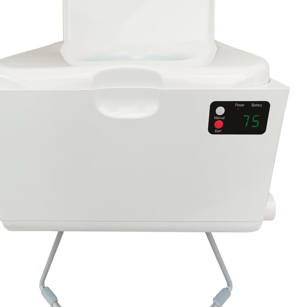 EVO Verschweißer-Toilette mobil mit Akku, Campingtoilette für Vans, Zelte und PKW (weiß)