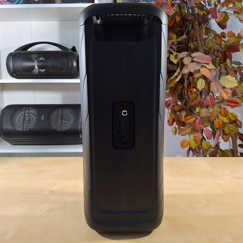 Media-Tech FUNBOX BT MT3181 Karaoké Enceinte Bluetooth Portable avec Microphone Bluetooth 40 W RMS, Prend en Charge Les Cartes Micro SD, éclairage Couleur RVB – vue 5