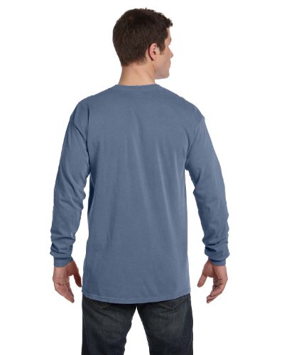 Image of Comfort Colors Ringspun Garment-Dyed Long-Sleeve T-Shirt (Ice Blue)