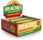 88 Acres Plant Seed Protein Bar, 9 Pack Banana Bread, 12G Vegetable Protein, Gluten Free, Nut Free, Non-GMO, School Safe, Palm Oil Free