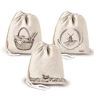 Linen Bread Bag – Reusable Linen Bags for Homemade Bread