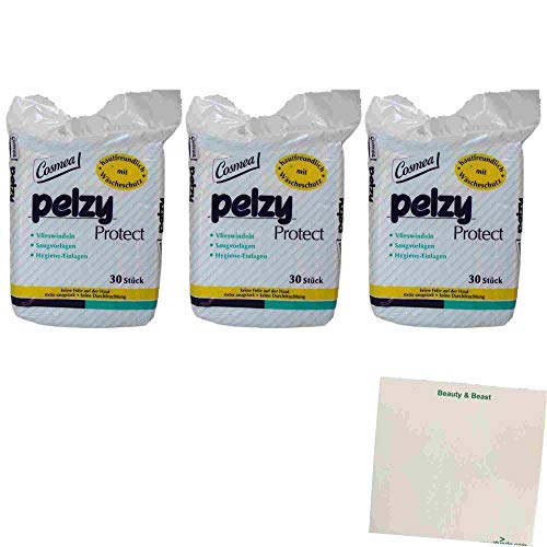 Cosmea Pelzy Protect Vlieswindeln extra saugstark 3er Pack (3x30St Packung) + usy Block Cover
