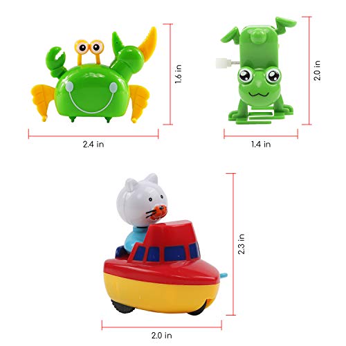 FUNNISM 24 Pieces Assorted Wind-up Toys for Kids Party Favors Children's Birthdays Gifts, Goodie Bags, Prizes