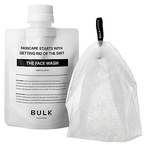 BULK HOMME - THE FACE WASH & THE BUBBLE NET | Menâ€™s Skincare Kit | Hydrating Foaming Face Wash with Bentonite Clay Minerals & Bubble Foam Net For A Rich Lather | Facial Care For All Skin Types