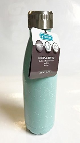 Tundra 16.9 oz. Stainless Steel Utopia Water Bottle - Light Blue Speckle Ware