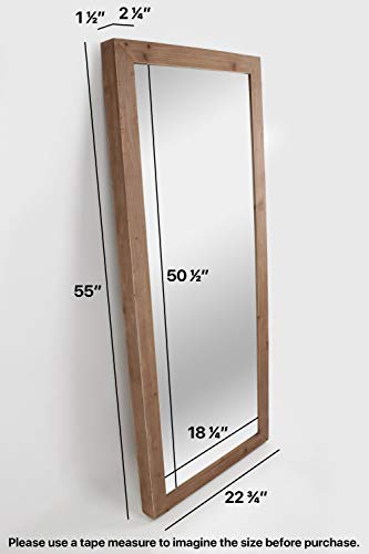 FINEHOUS Full Length Rectangular Floor or Wall Hanging Rustic Mirror - Image 7