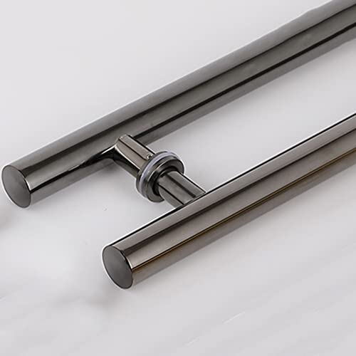 Poignées en verre push-pull avec fixation bilatérale et installation facile