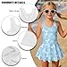 Fonplted Blue Girls Modest Swimwear Lightweight Girls One Piece Swimsuit Sun Protective Girl Bathing Suit with Skirt for All Day Comfort
