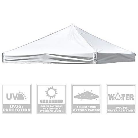 Instahibit 10x10Ft Replacement Pop up Canopy Top Cover UV30+ for Patio Outdoor Yard Home Picnic Camping Party Cover