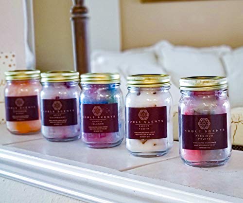 Hand Poured Chunk Scented Candle - Exotic Island - 80 Hour Burn Time - All Natural & Organic - Award Winning Scent Hand Crafted Soy Wax Candle Mason Jar - Made In The Usa - Large (16 Oz) Long Lasting #TOP4