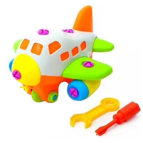 Brinquedo Infantil de Montar com Chave Educativo Kit Trem Dinossauro Rex e Avião Figuras Didáticas p