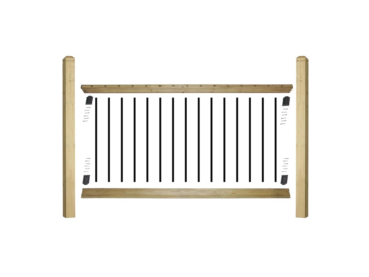 eDecks Traditional Decking Balustrade Starter Kit - 1800mm Span - With 1800mm Posts