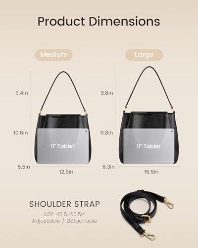 Image of LOVEVOOK Hobo Bag for Women with Three Large Compartments Waterproof Shoulder Handbags Purse for Work Shopping Travel