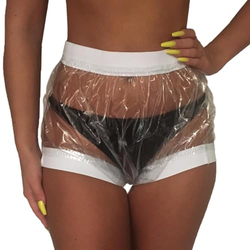 TAPIVA Adult Incontinence Pants, PVC Waterproof Diapers with Wide Elastic Leg,Pull-on Plastic Pants,Washable Leak Resistant,Unisex Soft,Noiseless and Reusable