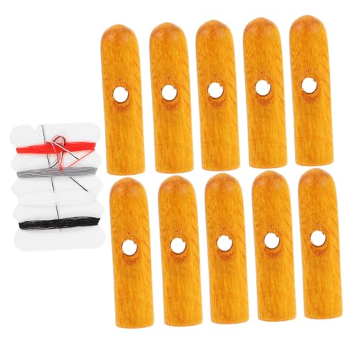 TOYANDONA 10 Stück Teiliges Holz Regenschirm Tail Beads Glatte Oberfläche Einfache Installation Praktisches Zubehör für Faltbare Regen Sonnenschirme Schützende Endkappen für Erwachsene