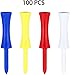Zivisk Golf Tees Plastic 100 Count 2-3/4 inch Tall Step Down Tees Golf - Mixed Color