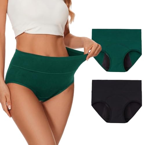 Image of DIVING DEEP High Waist Period Panty for Women & Girls | Leakproof Menstrual Underwear |Heavy Flow Protection | Breathable,Ultra Soft, Multi-Layer Leakproof Panty | Reusable 2 Years (Pack of 2)