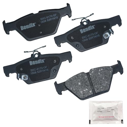 Image of Bendix Priority1 CFC1808 Ceramic Rear Brake Pads for Subaru Ascent 2022-2019, Crosstrek 2023-2020, Forester 2023-2019, Legacy 2023-2015, Outback 2023-2015, WRX 2021-2016