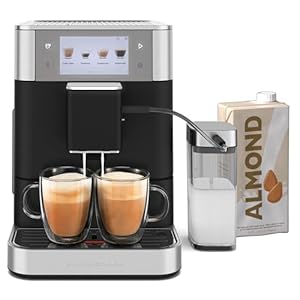 KitchenAid Fully Automatic Espresso Machine KF8 with Milk Attachment & Plant Based Milk Options, KES8558BK, Cast Iron Black