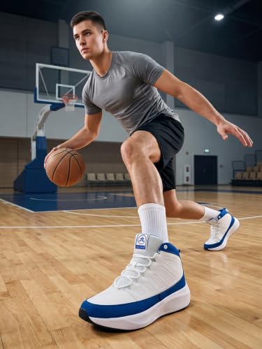 Image of OFF LIMITS Griffith Basketball Boots for Men | High-Top Lace-Up Shoes with Memory Foam Comfort & Durable Sole for Basketball Games, Practice Sessions, Campus Wear & Streetwear