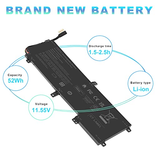 Image of ASUNCELL VS03XL Battery for HP Envy 15T-AS000 15T-AS100 CTO 15-AS 15-AS133CL X6V56UA 15-AS020NR 15-AS152NR 15-AS004LA 15-AS014WM HSTNN-UB6Y 849047-541 849313-850 3ICP7 /61 /80 849313-856 TPN-I125