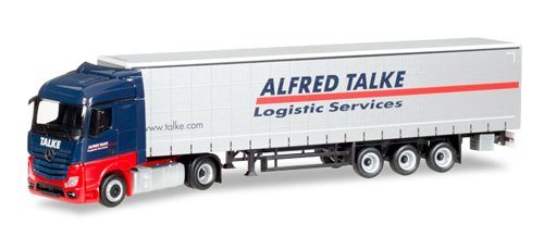 Preisvergleich Produktbild Herpa 307499" Mercedes Benz Actros Streamspace Gardinenplanen-Sattelzug Talke Miniaturfahrzeug