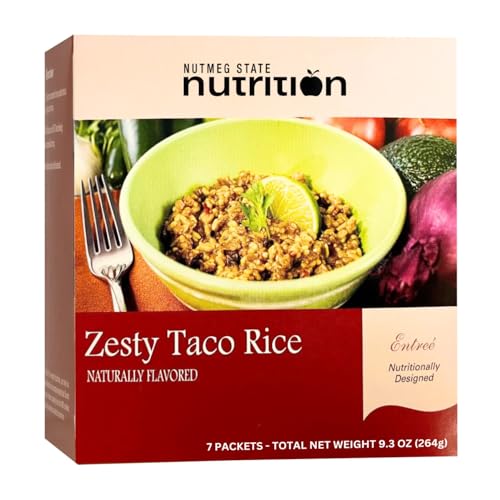 Nutmeg State Nutrition – High Protein Vegetarian Sloppy Joe Mix, Low Calorie, Low Carb, Bariatric Diet Friendly, Ideal Protein Compatible, Gluten Free, 7 Servings Per Box (Zesty Taco Rice)