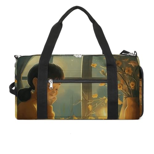 Sac de sport léger blanc pour femme avec bougie relaxante