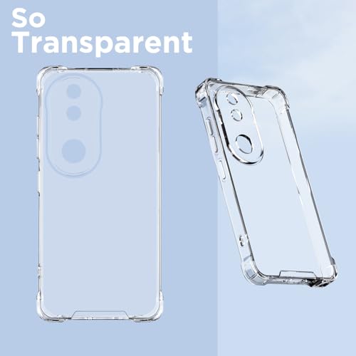 Image of Amazon Basics Back Cover for Vivo T4R 5G / iQoo Z10R 5G / Vivo V50 5G / V50e 5G PC + TPU Clear Transparent Raised Edges Shockproof Protective Phone Bumper Case(Transparent)