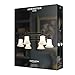 Addington Park 31779 Cartagena Collection 6-Light Modern Chandelier with Glossy White Glass Shades, Dark Bronze Finish